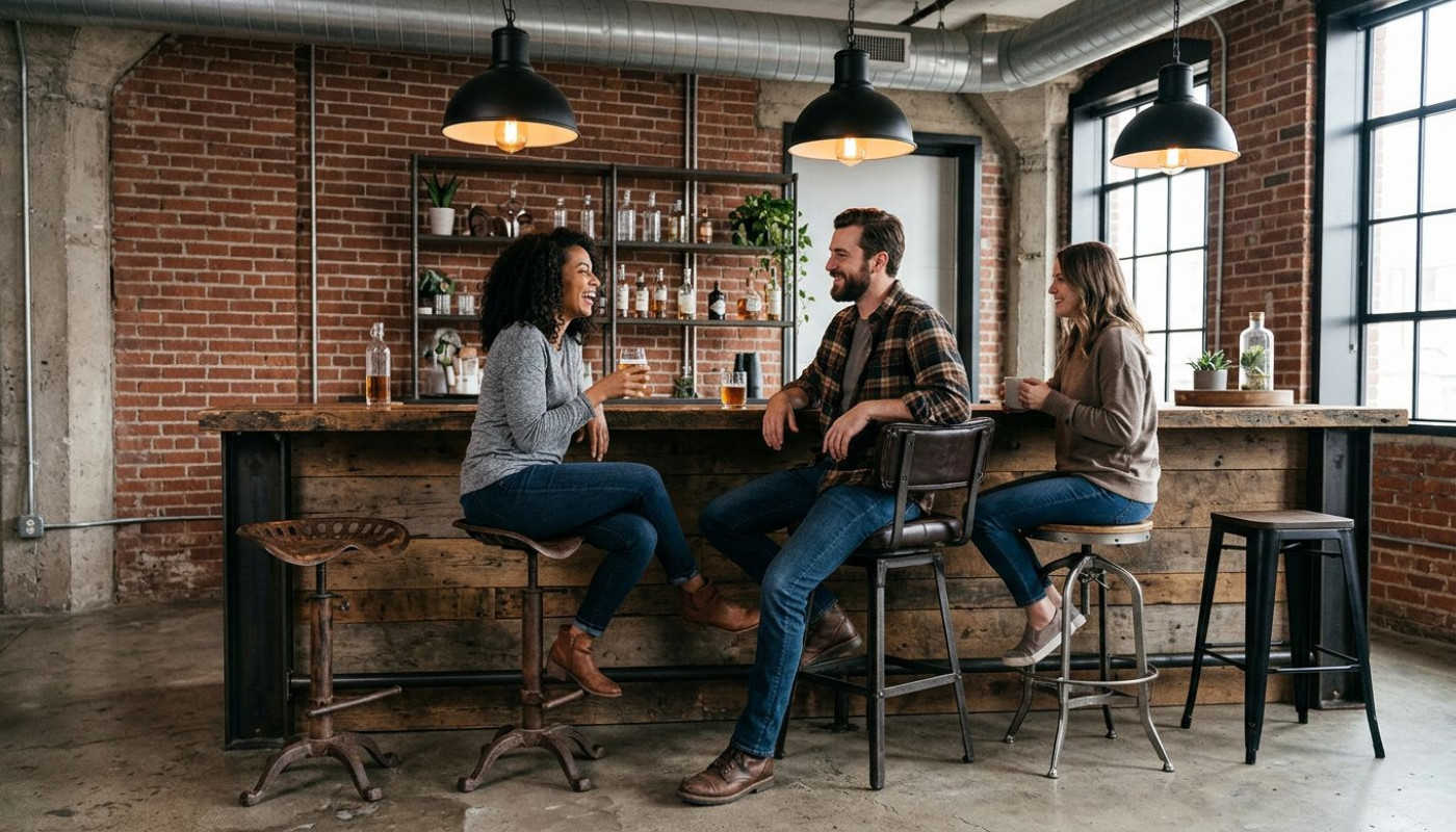 Welcher Barhocker passt zu einem industriellen Stil?