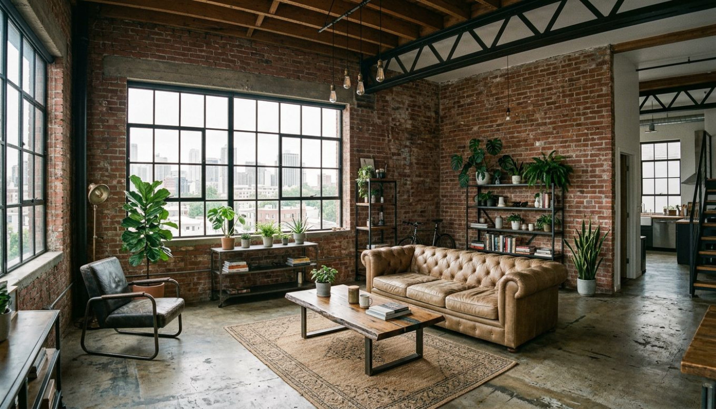Wie man ein industrielles Wohnzimmer einrichtet: 9 trendige Ideen und Inspirationen